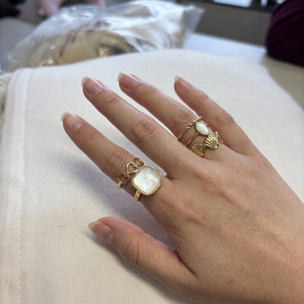 Heart, Shell and combo Stack Ring