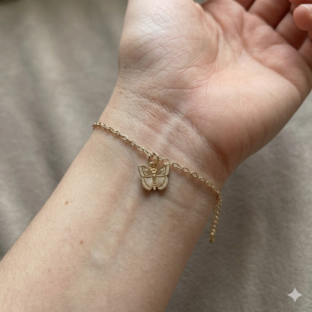 Butterfly Charm Ankle Bracelet