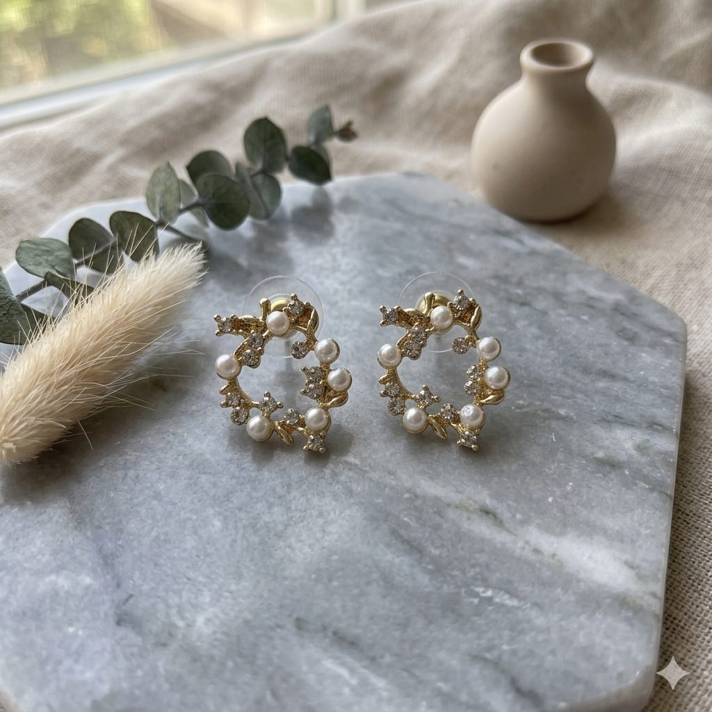 Cubic Zirconia  Hoop Earrings