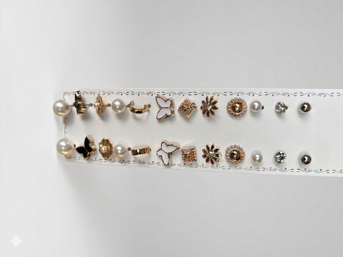 A Chic Combination of Pearl and Butterfly Earrings