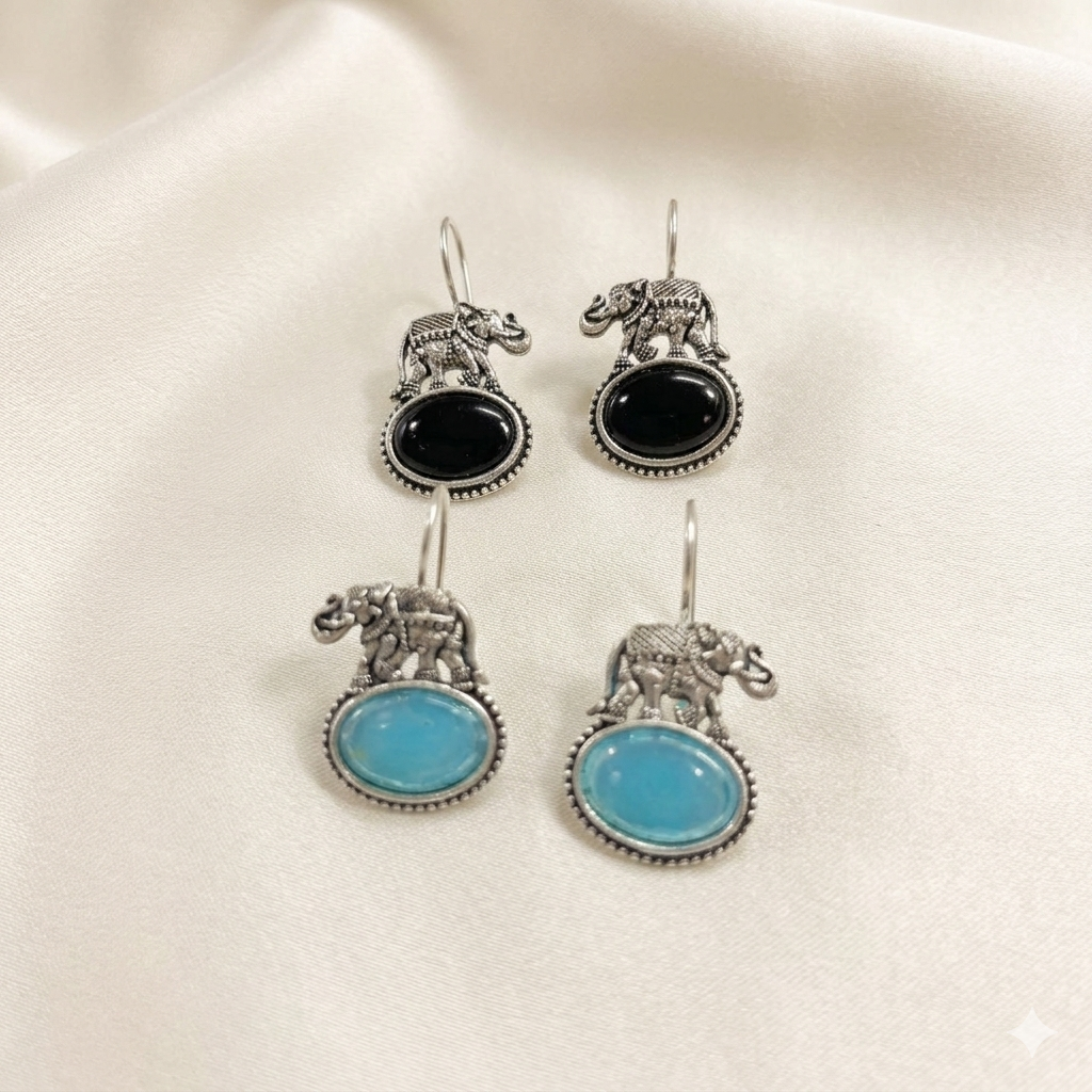 Elephant Charm Earrings