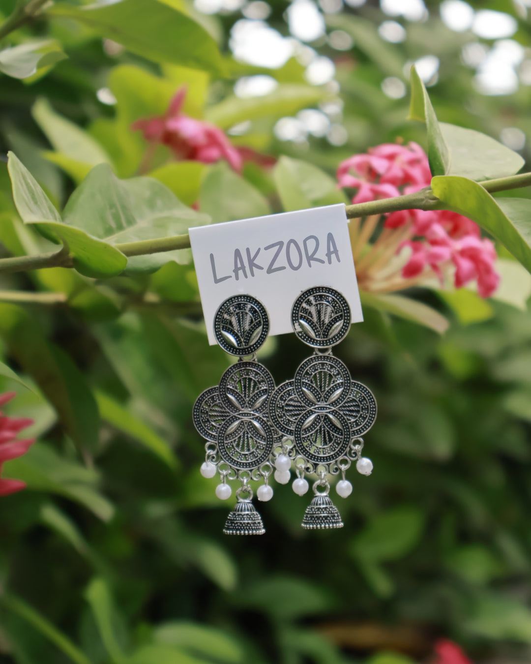 Emerald & Pearl Drop Jhumka Earrings