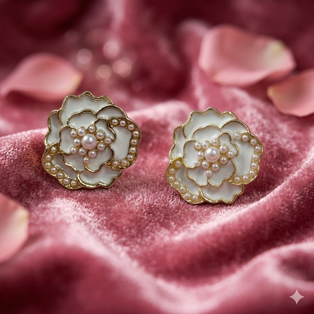 Flower Pearl Earrings
