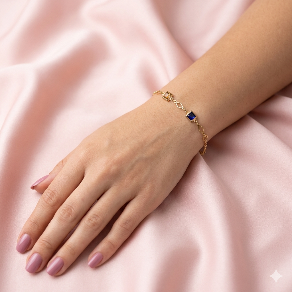 Gemstone Charm Bracelet