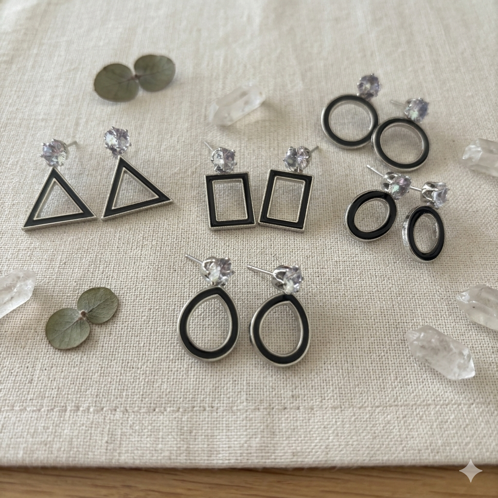 Geometric Shape Stud Earrings
