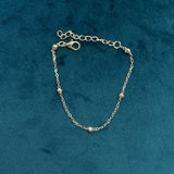 Gold Beaded Chain Bracelet