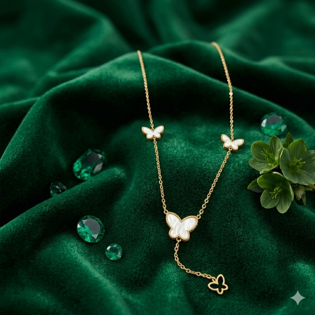Gold Butterfly Shaped Necklace