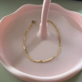 Gold Figaro Chain Bracelet