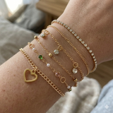 Gold Plated Charn Bracelet (6 Pack)