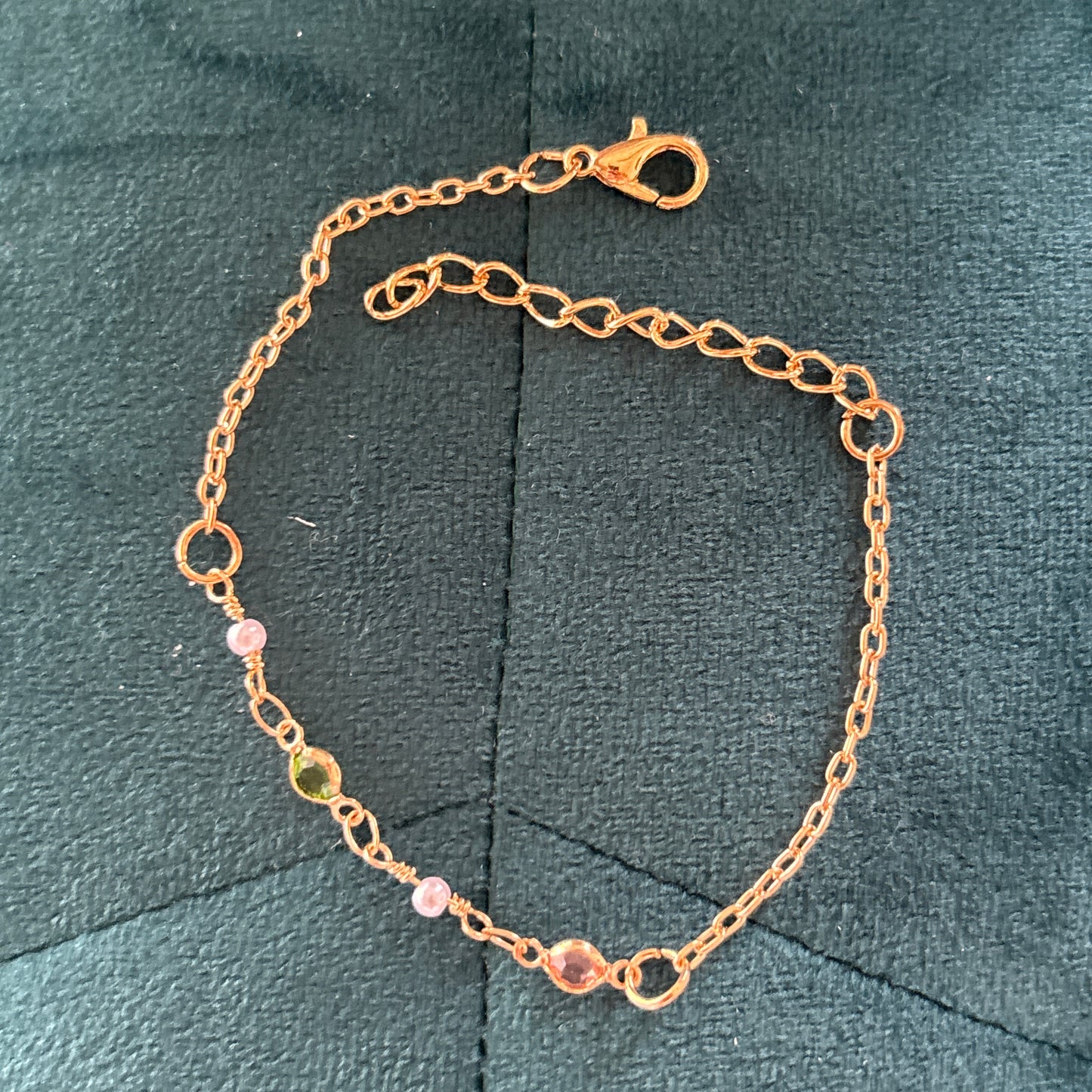 Gold Plated Pearl Station Bracelet