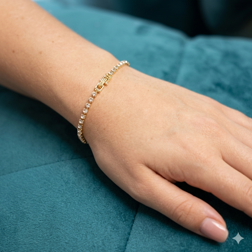 Gold Tennis Bracelet