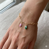 Gold Tone Charm  Bracelet