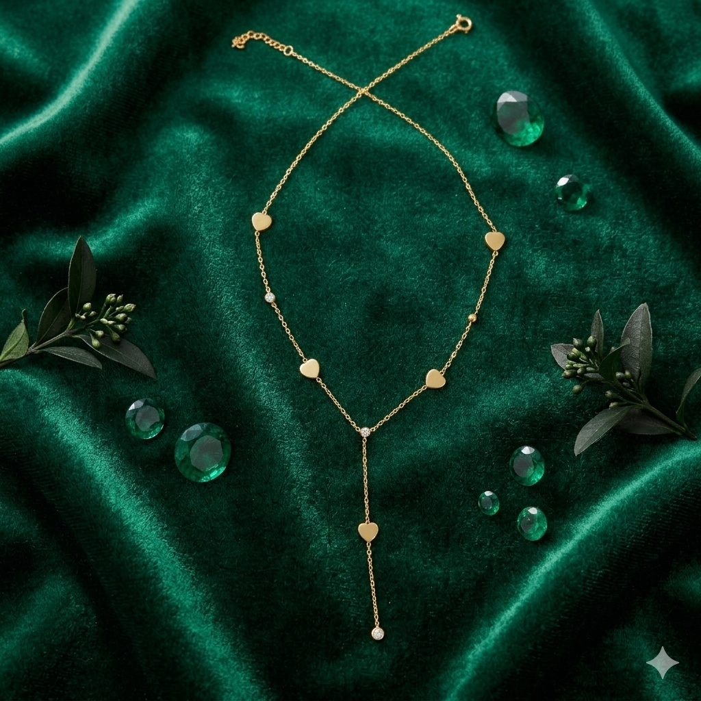 Gold Tone Lariat Necklace