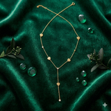 Gold Tone Lariat Necklace
