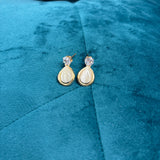 Gold Tone Ovel  Earrings