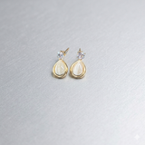 Gold Tone Ovel  Earrings