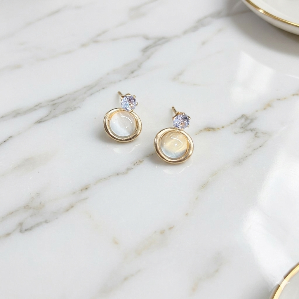 Gold Tone Stud Earrings