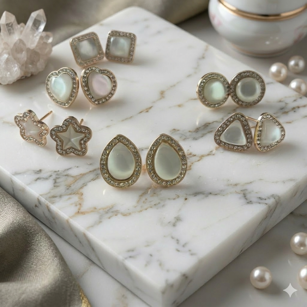 Gold Tone Stud Earrings