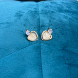 Heart Shaped Gold  Earrings