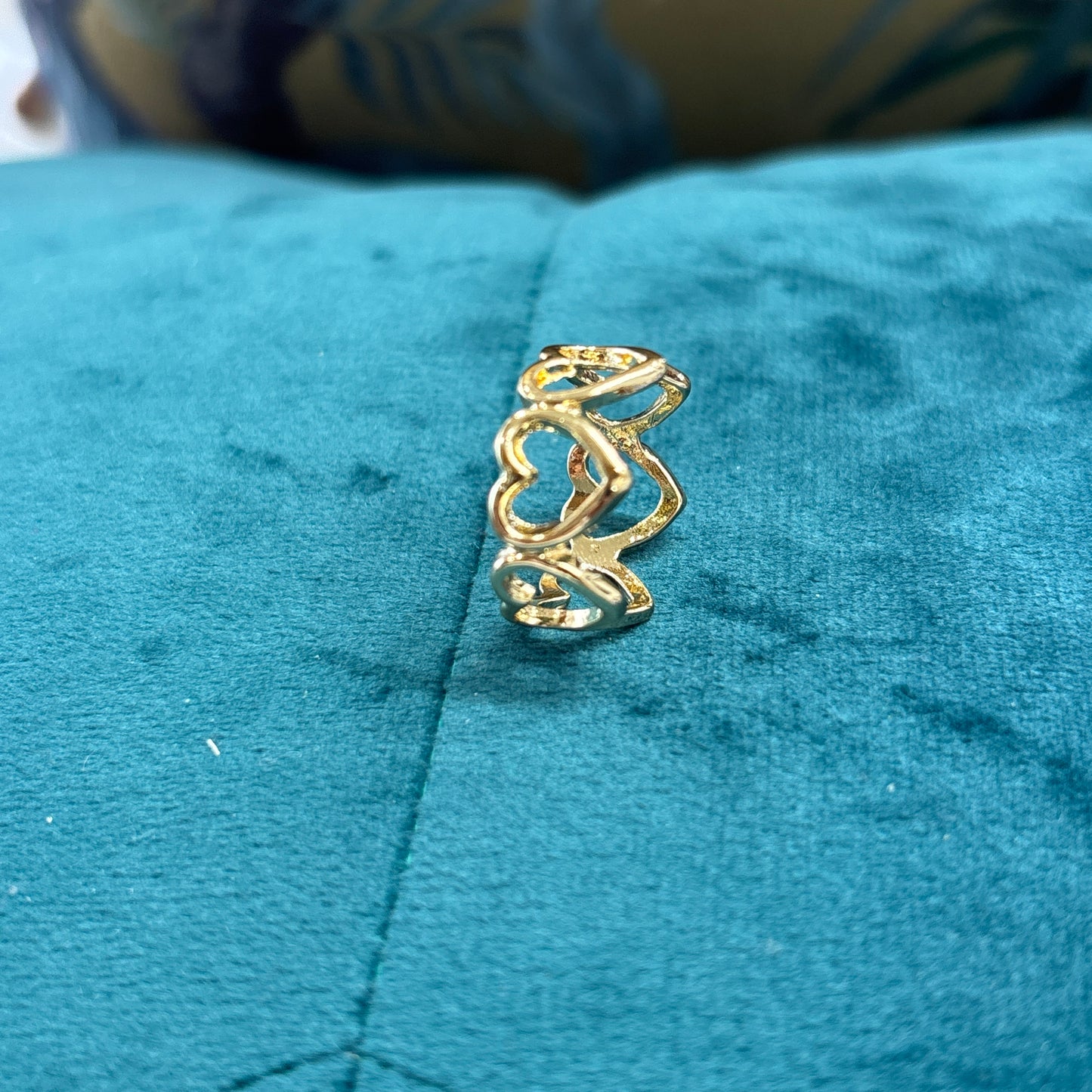 Interlocking Hearts Eternity Band Ring