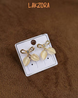 Gold Tone Cherry Bow Stud Earrings