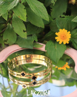 Black Clover Gold Bracelet – Stylish Lucky Charm Kada