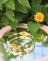Gold Four Leaf Clover Charm Bracelet for Women