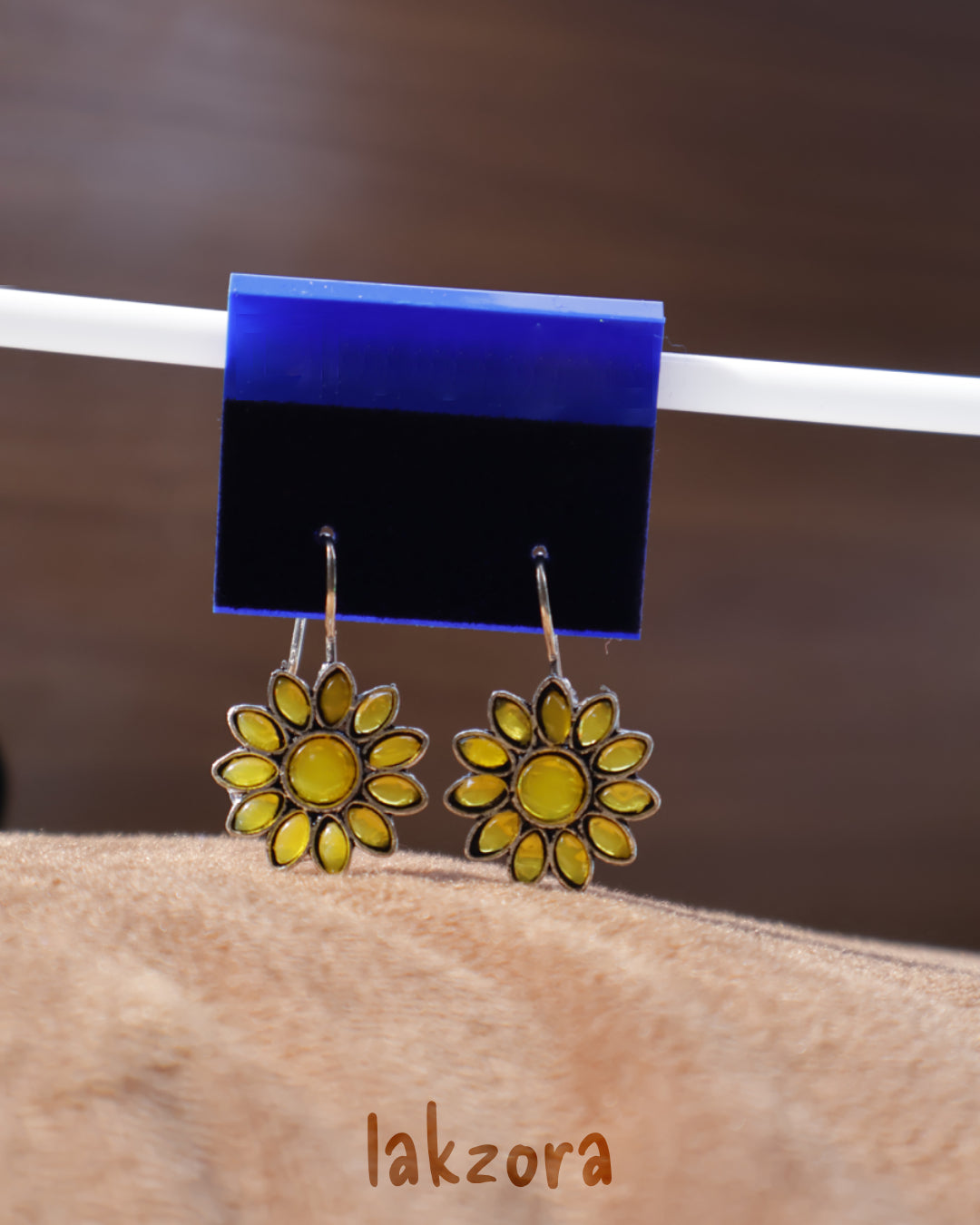 Silver Flower Shaped Earrings