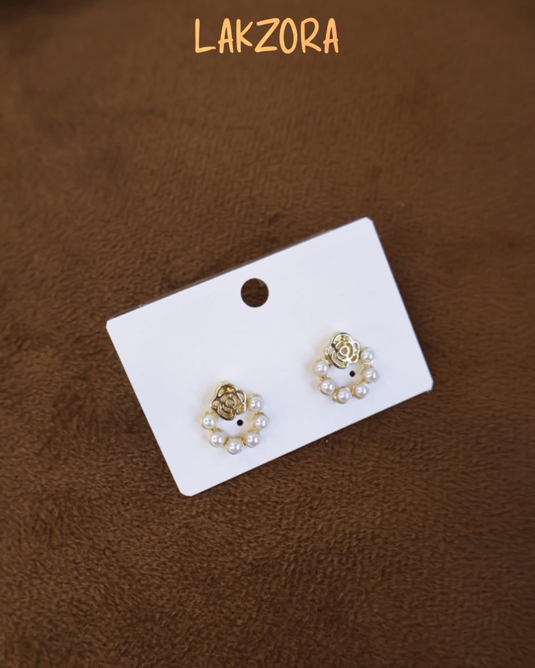 Rose Gold jewelry Pearl Stud Earrings