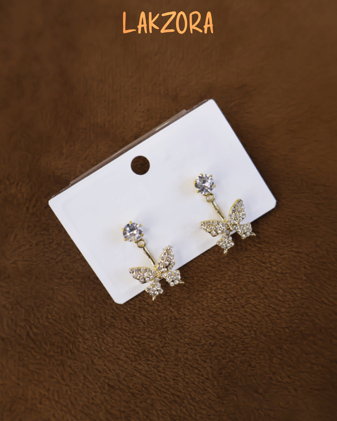 Butterfly Crystal Drop Earrings