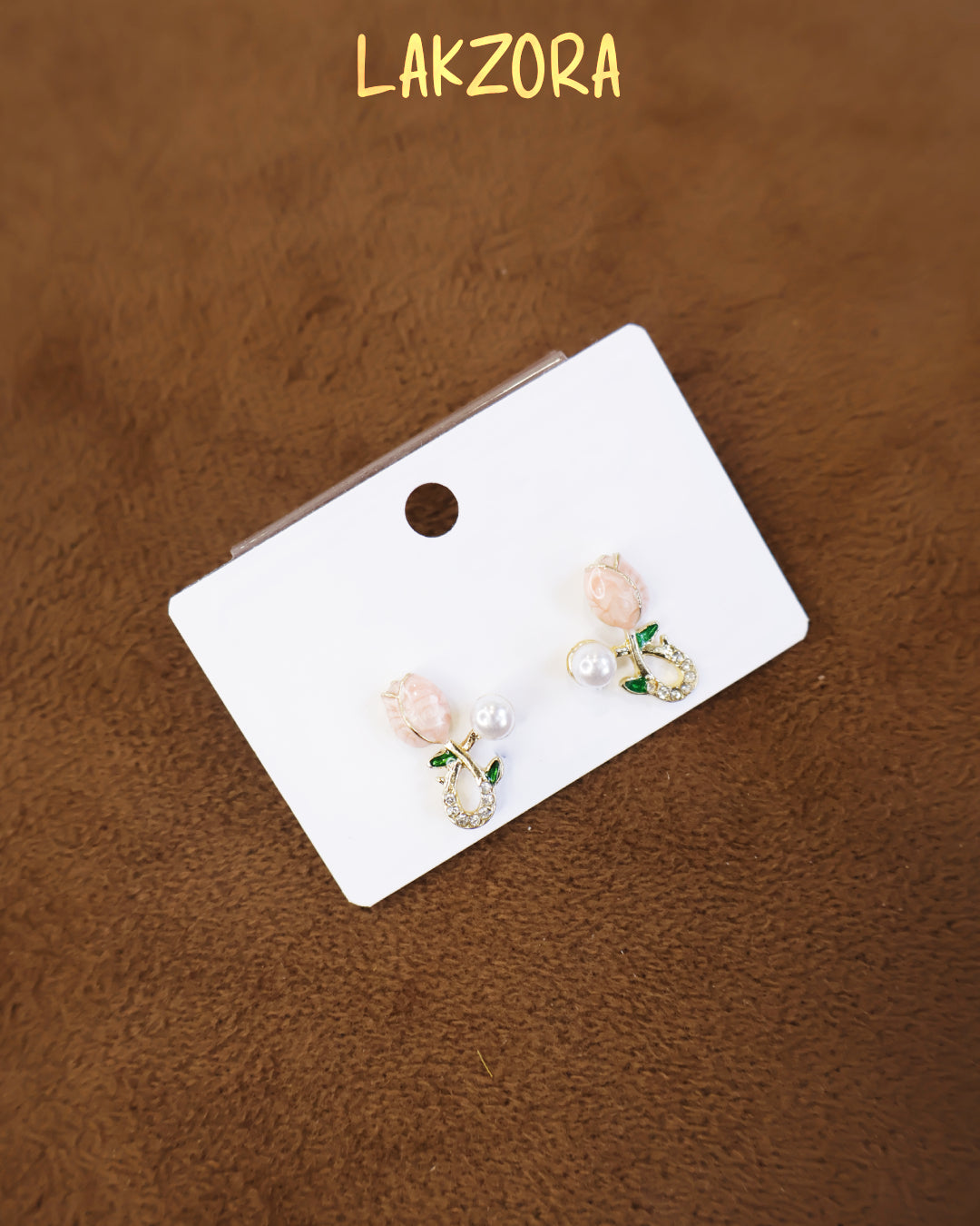 Pearl & Rose Flower Earrings
