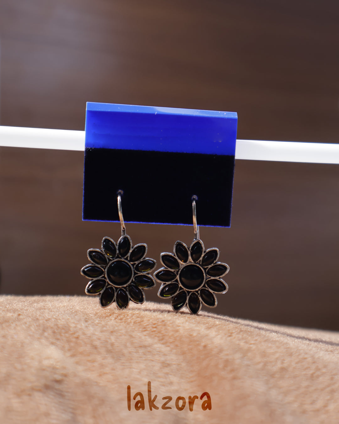 Silver Flower Shaped Earrings