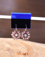 Silver Flower Shaped Earrings