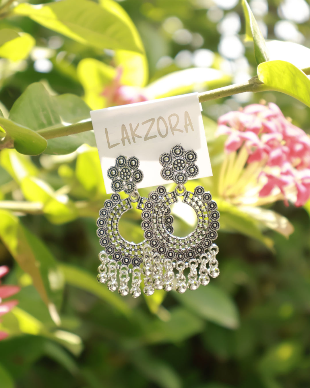Silver Double Tier Hoop Earrings