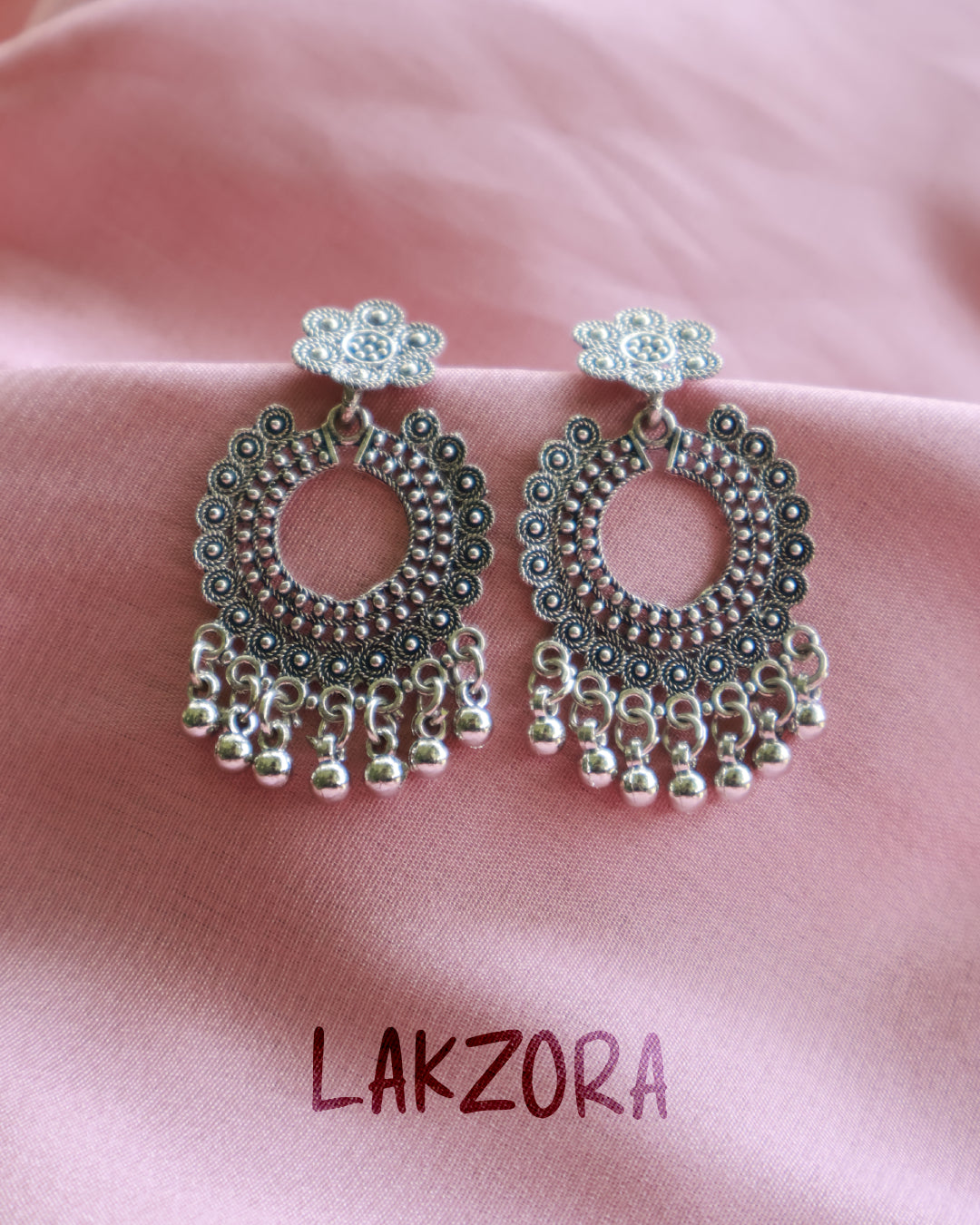 Silver Double Tier Hoop Earrings