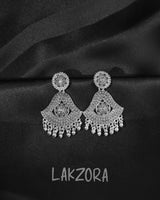 Oxidised Silver Dangler Earrings