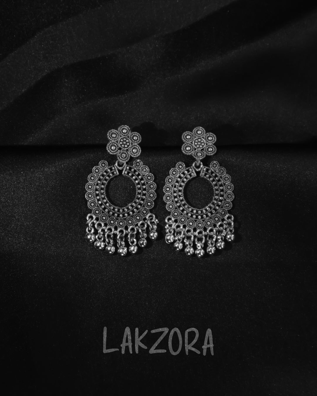 Silver Double Tier Hoop Earrings