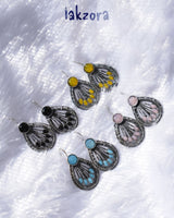 Oxidised Silver Teardrop Earrings(Pack of 4)