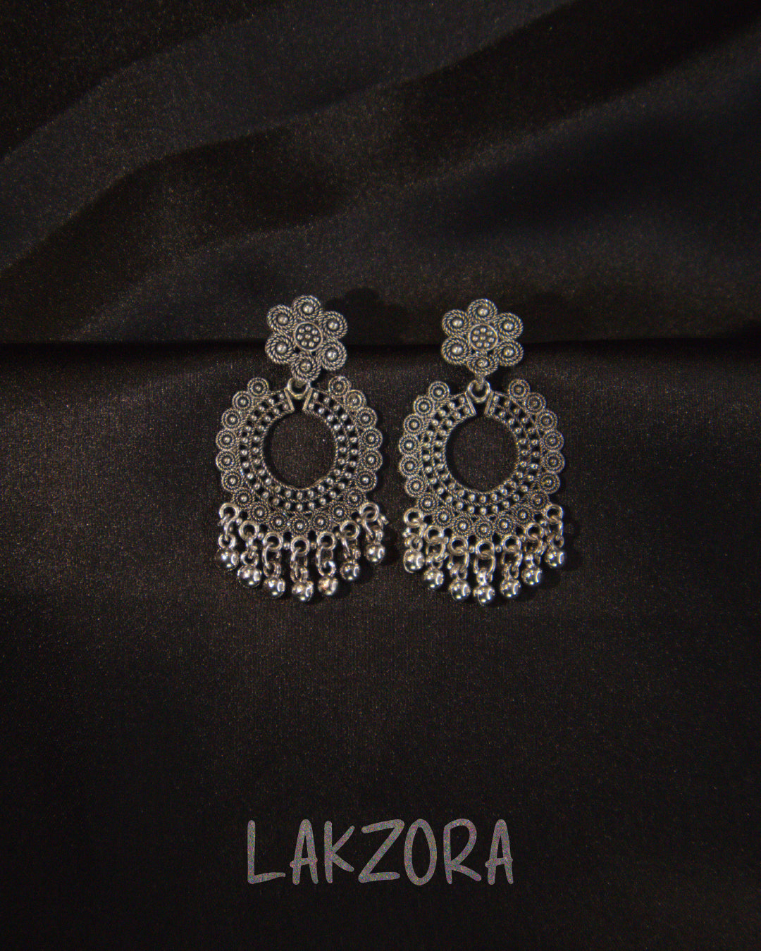 Silver Double Tier Hoop Earrings