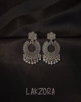 Silver Double Tier Hoop Earrings