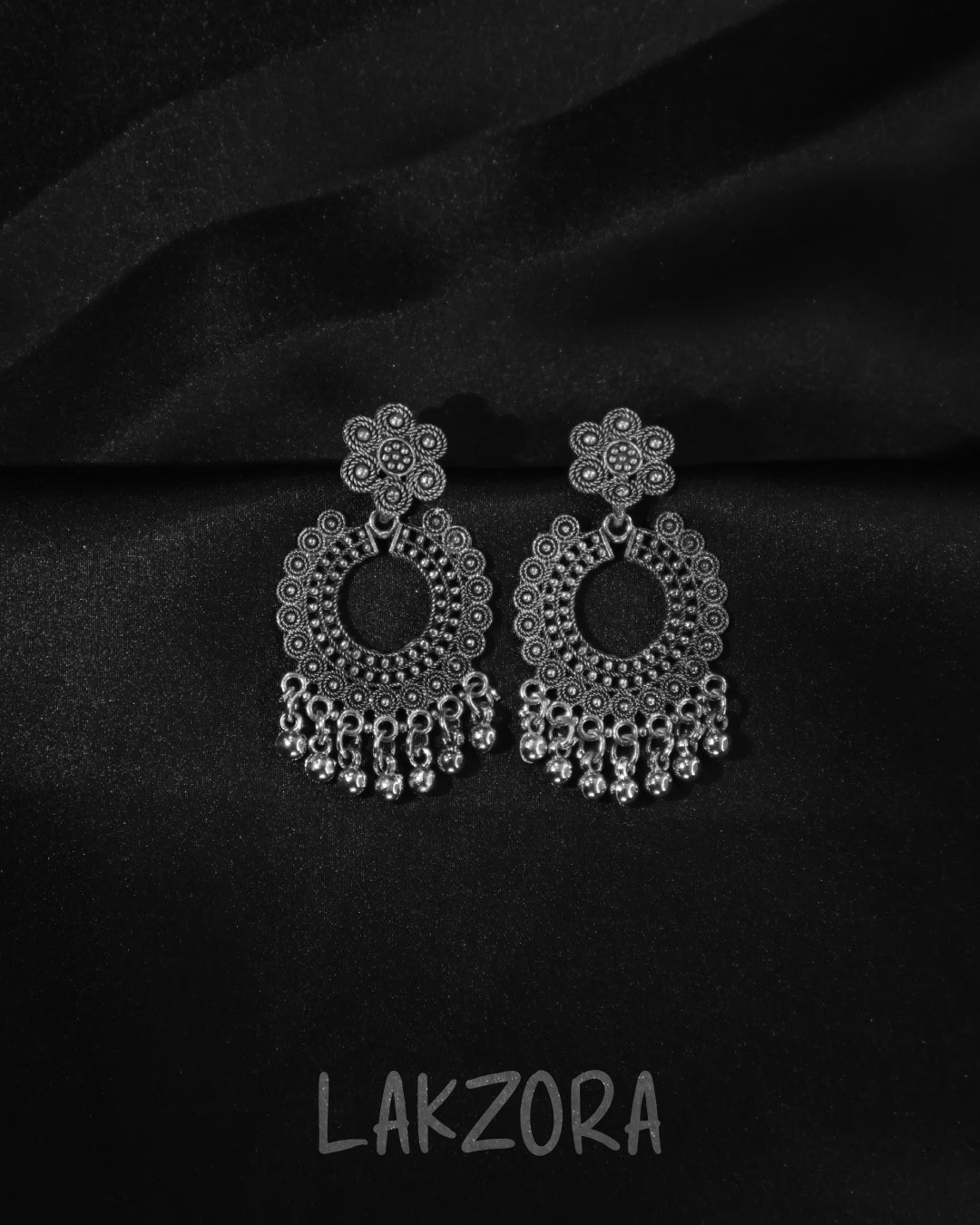 Silver Double Tier Hoop Earrings