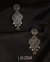 Emerald & Pearl Drop Jhumka Earrings