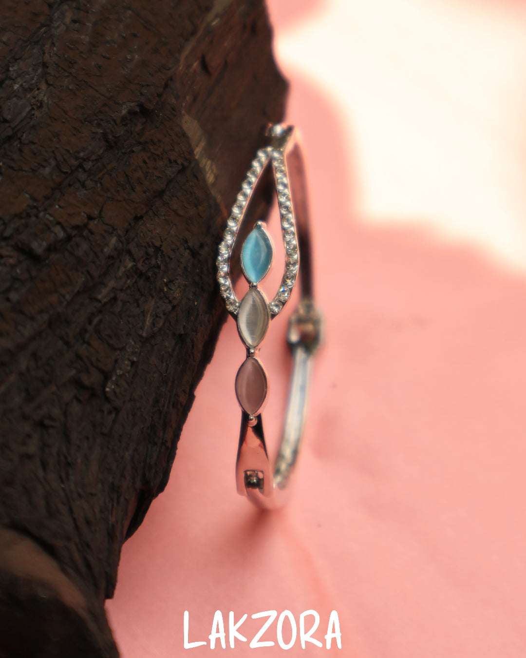 Celeste Trio Gem Silver Bracelet