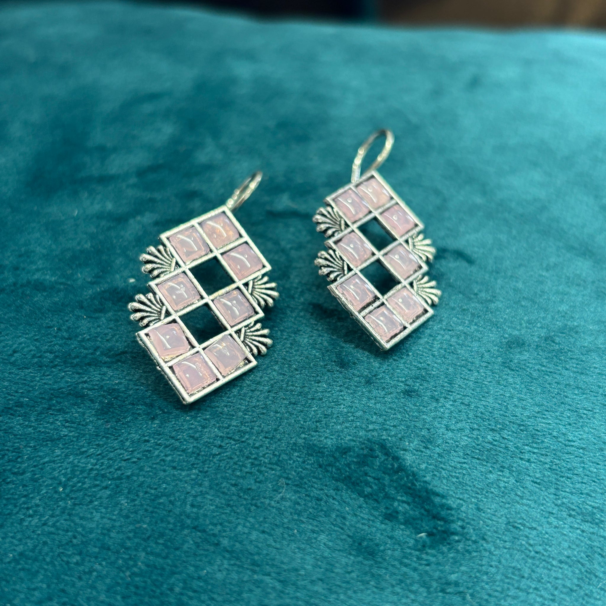 Oxidised Gemstone Earrings