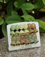 Oxidised Gold Jhumka Earrings