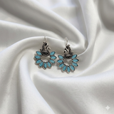 Oxidised Peacock Earrings