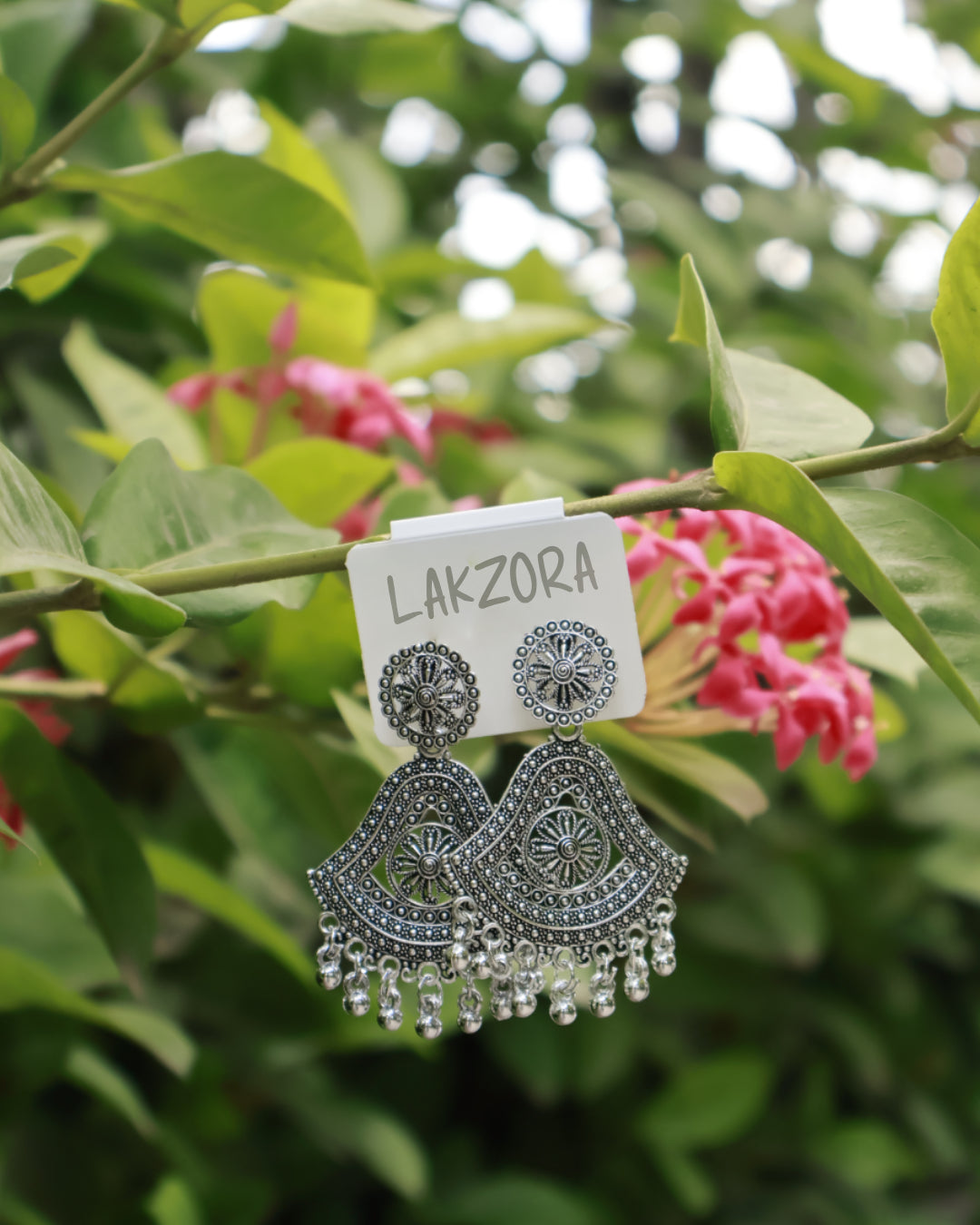 Oxidised Silver Dangler Earrings