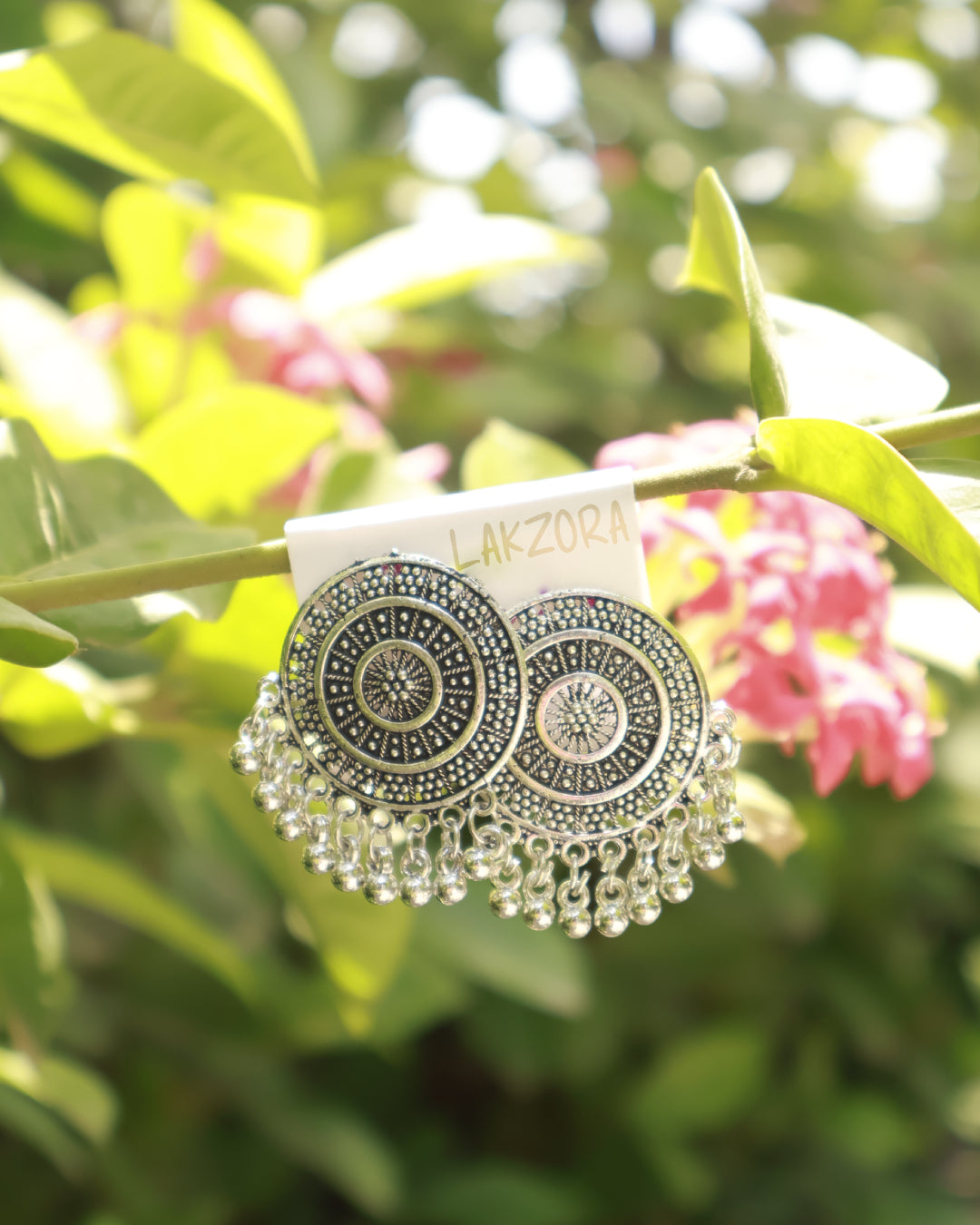 Oxidised Silver Jhumka  Earrings