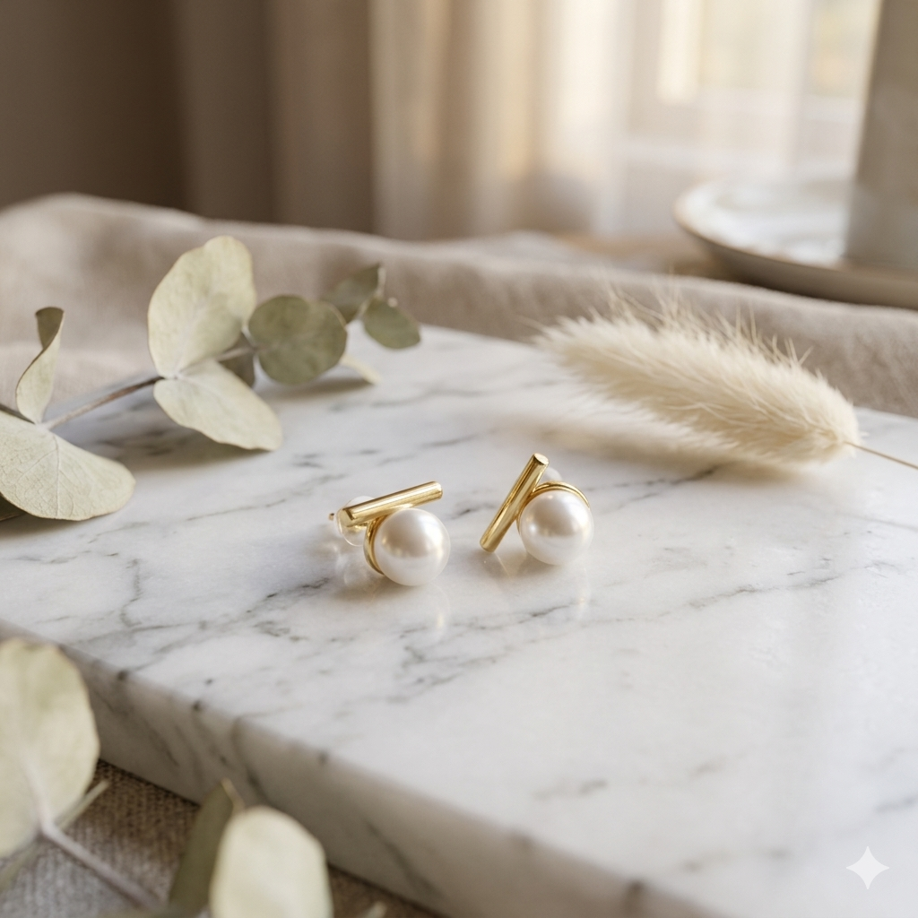 Pearl Stud Earrings