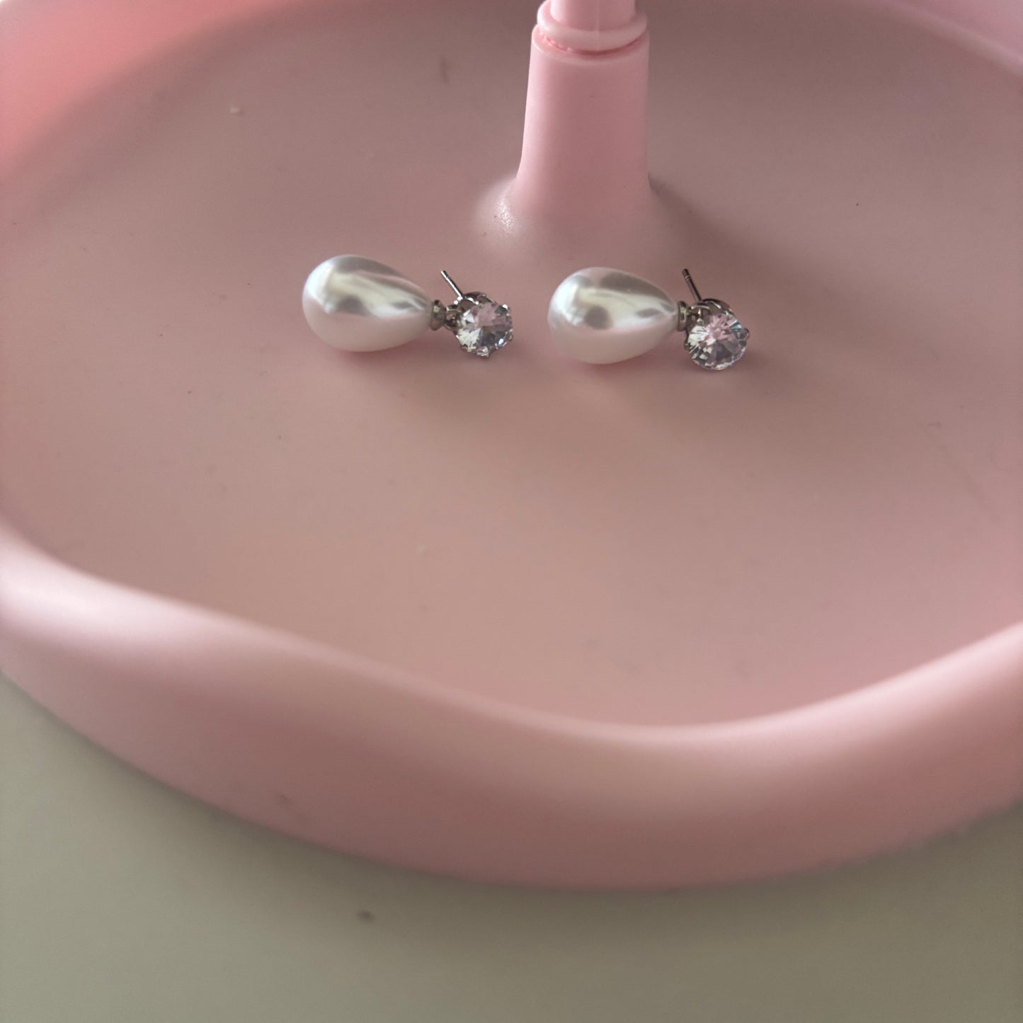 Pearl & Diamond Stud Earrings